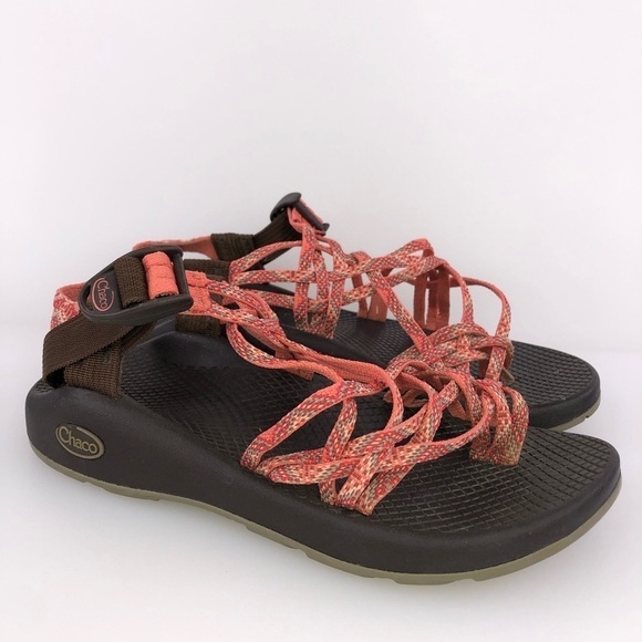 Chaco Sandals ZX3 Classic Coral Triple Strap Slingback Hiking Womens 7 - Picture 1 of 8